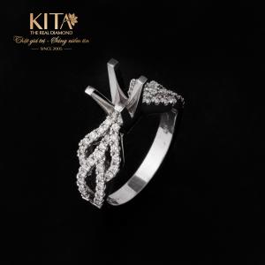 Vỏ Nhẫn Kim Cương Vàng Trắng