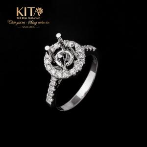 Vỏ Nhẫn Kim Cương Vàng Trắng