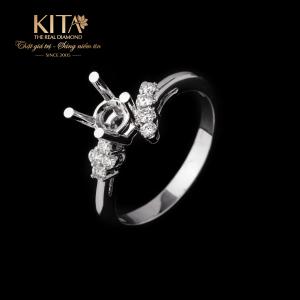 Vỏ Nhẫn Kim Cương Vàng Trắng